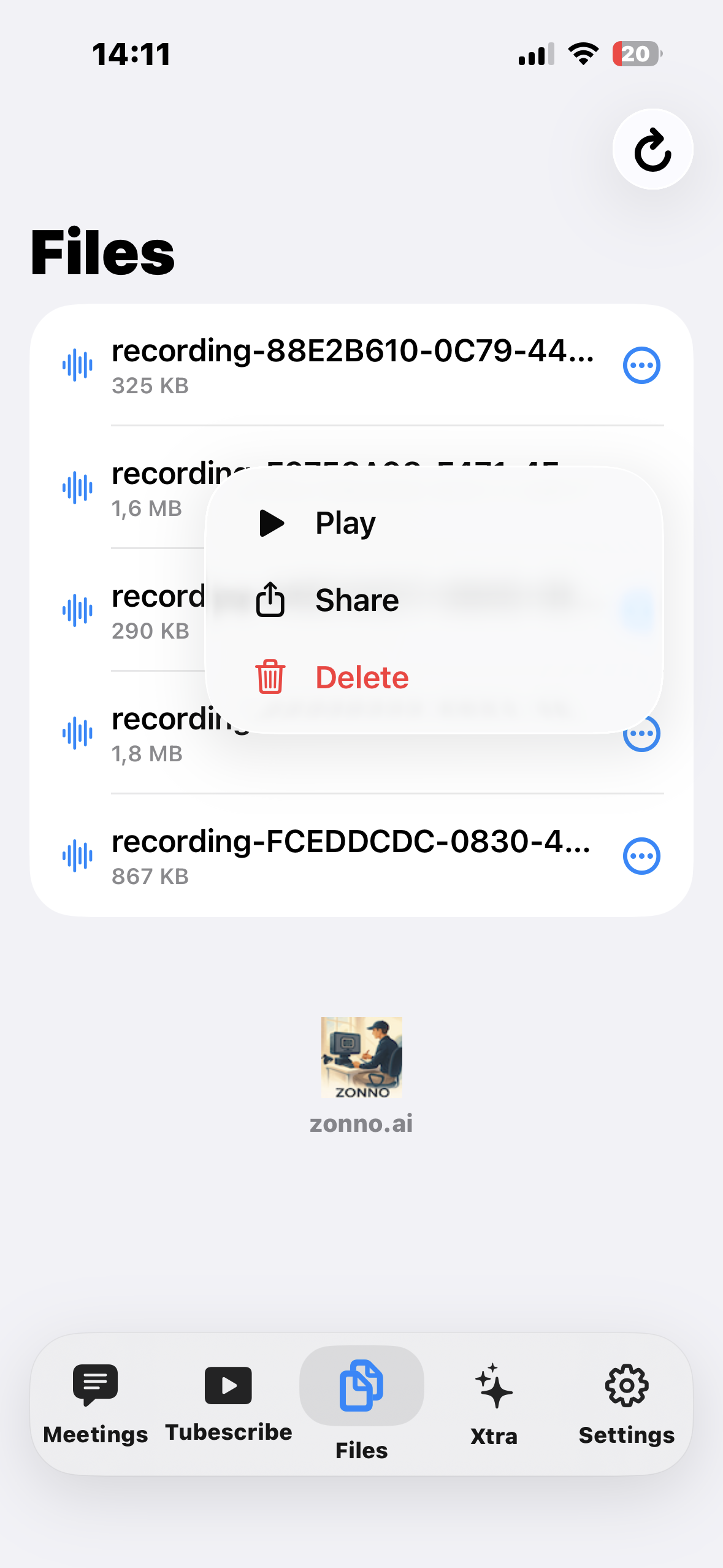 Files with player