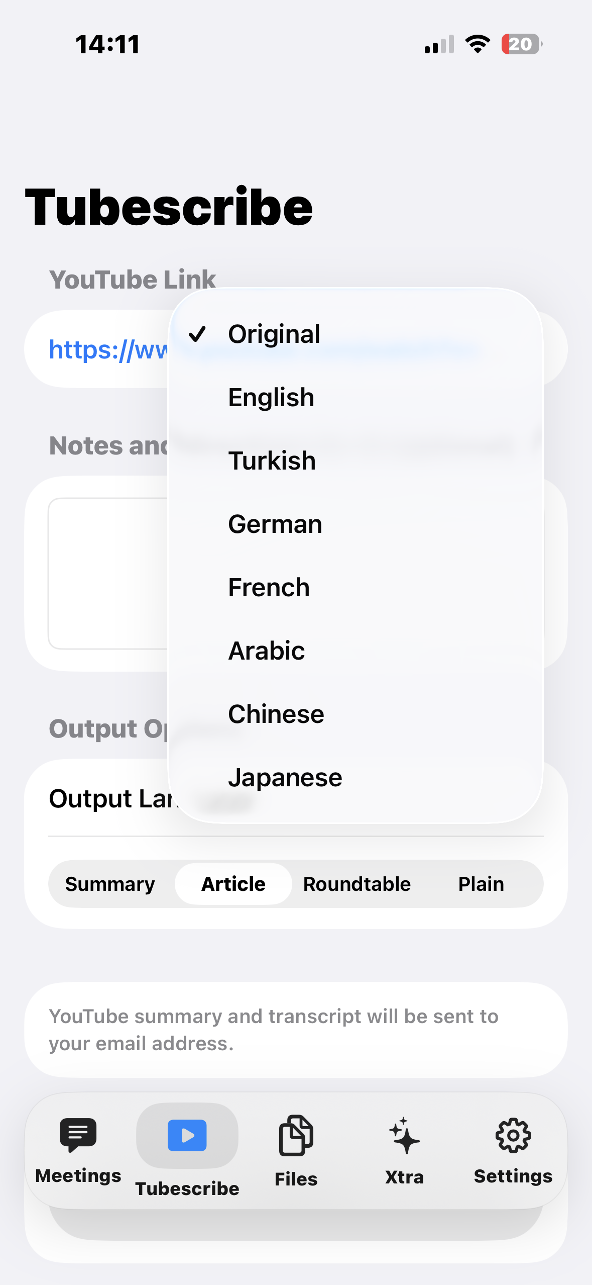 Tubescribe submission